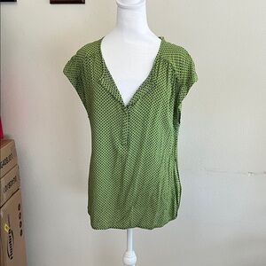 STYLUS Green Polka Dot Blouse